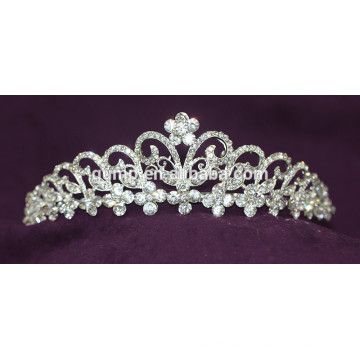 Tiara nupcial cristalina de la boda del Rhinestone de la corona de la alta calidad